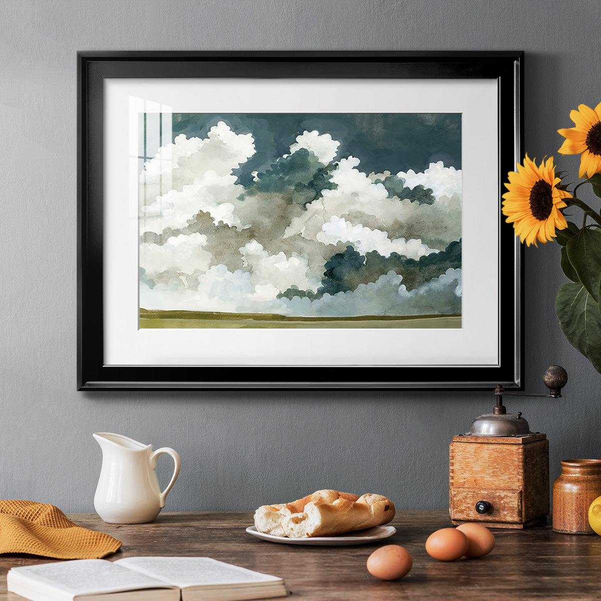 Vast Neutral Sky III - Modern Framed Art Print