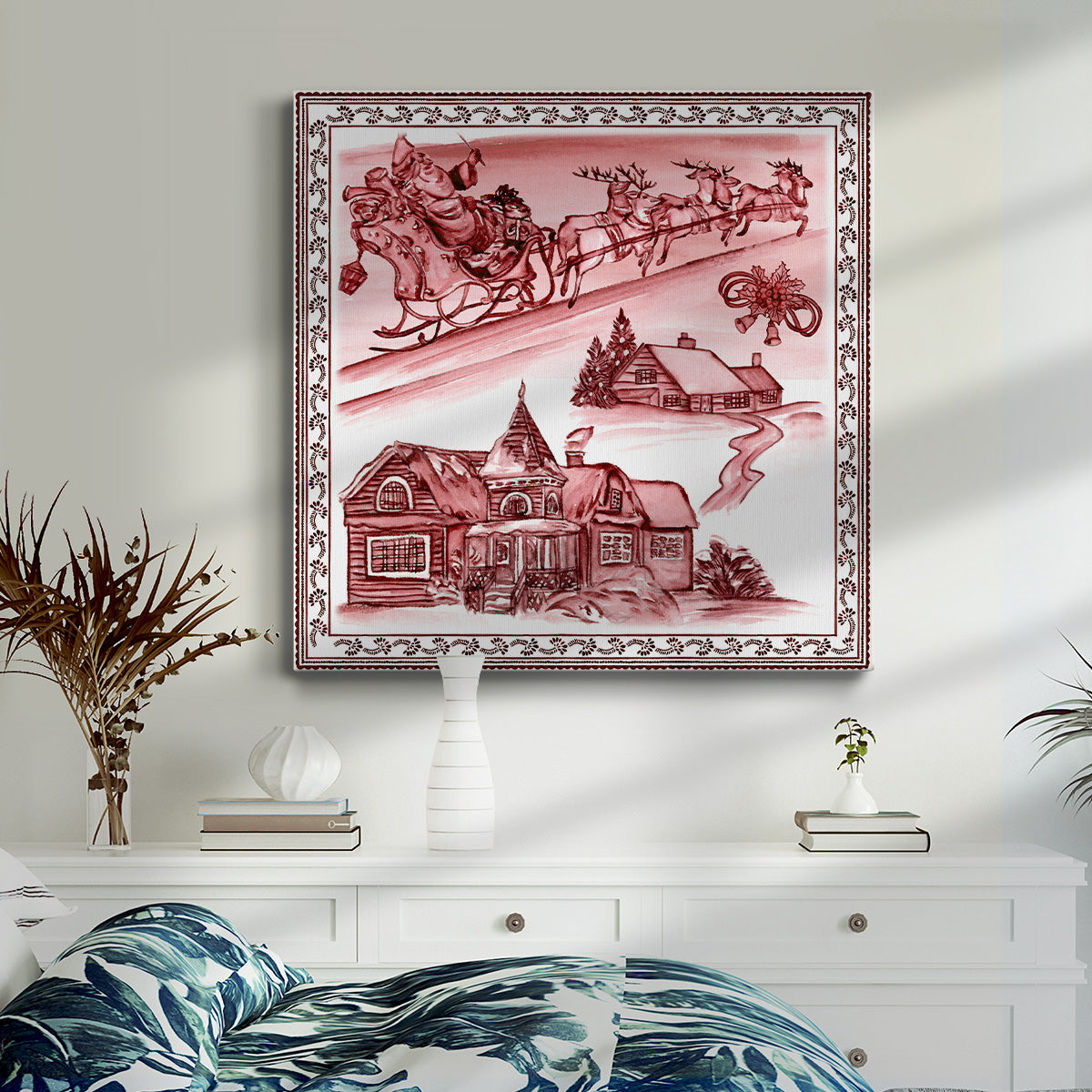 Christmas Wonderland Toile I - Canvas Art Print