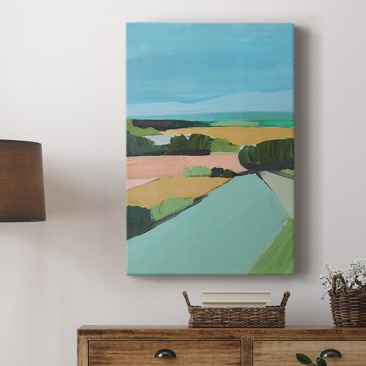 Bright Colored Countryside II Premium Gallery Wrapped Canvas - Ready to Hang