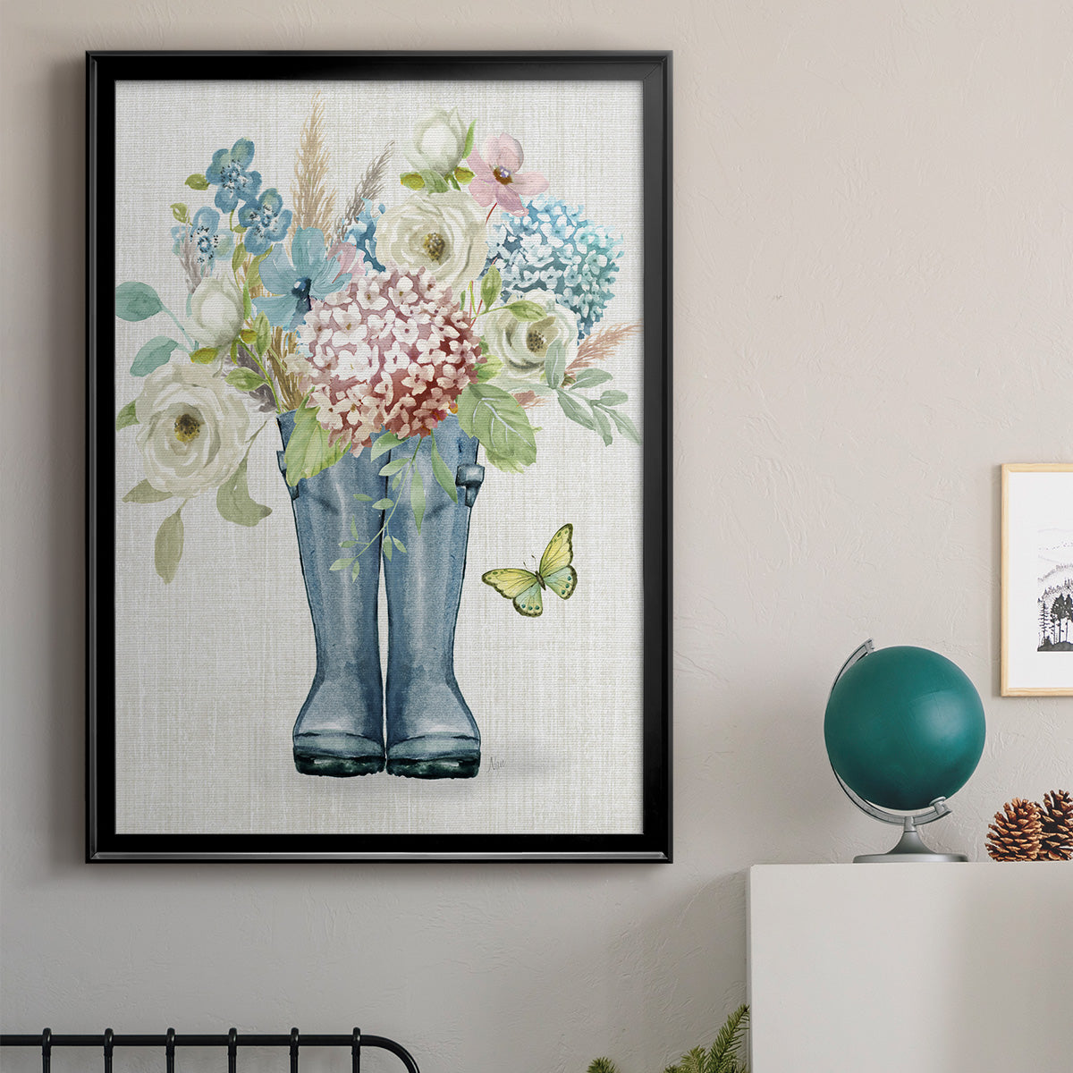 Garden Boots - Modern Framed Canvas Print