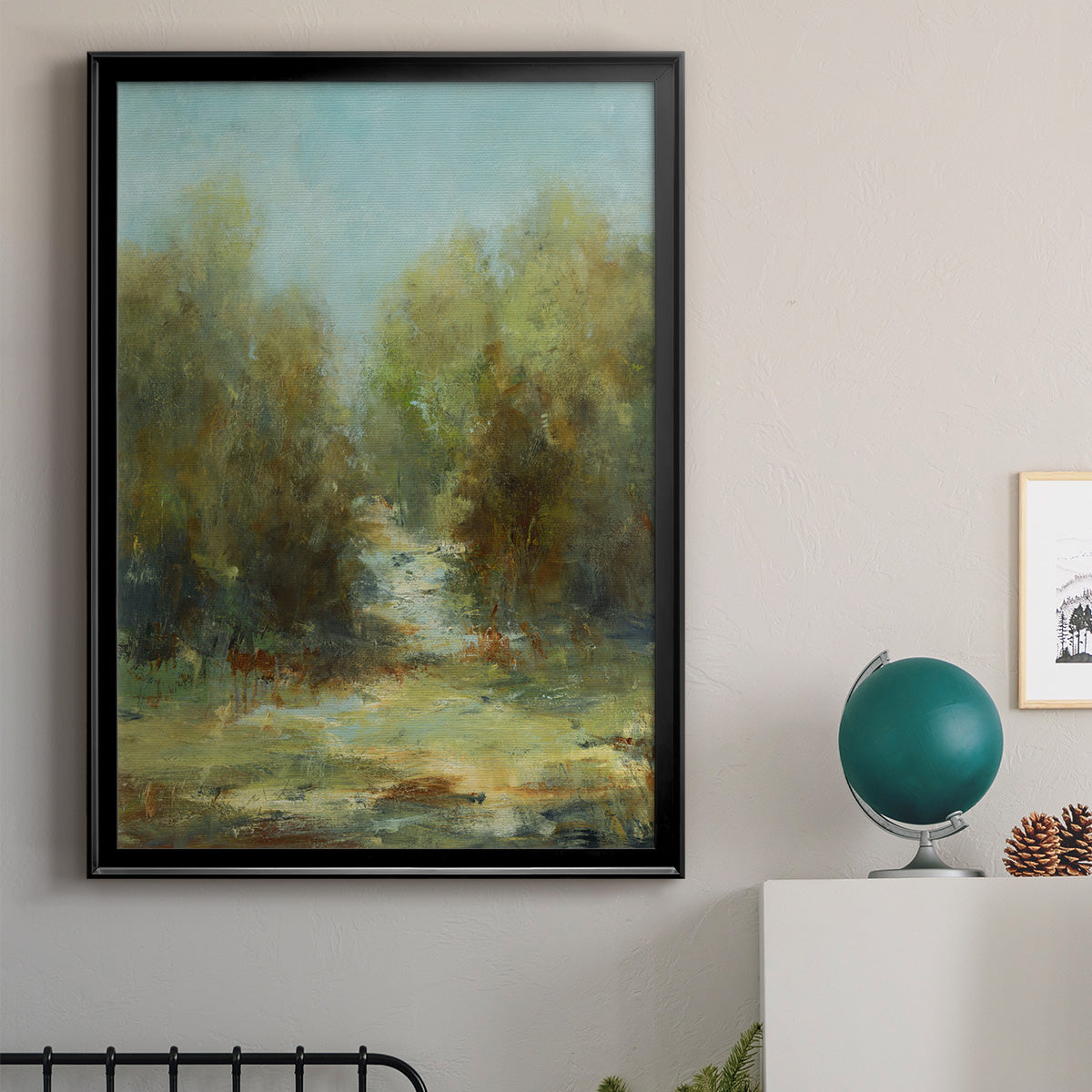 A Walk In The Woods - Modern Framed Canvas Print