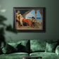 Orientalist portrait scene by Jean-Joseph Benjamin-Constant in an ornate black frame with gilded inner detail displayed in a dark-toned interior setting.