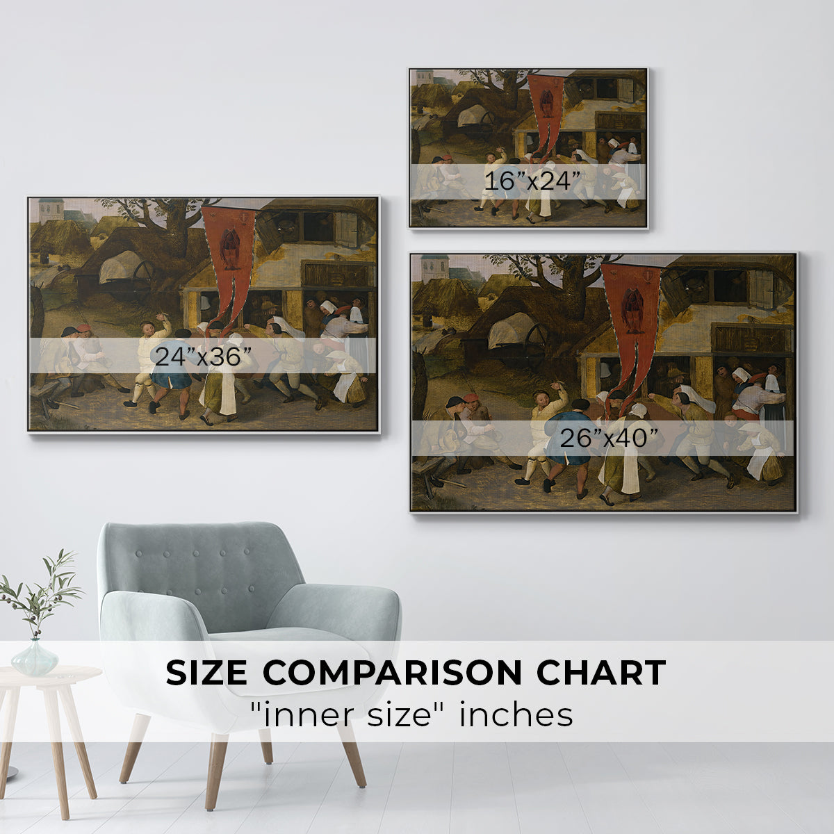 A Village Fair, c. 1567-1569 - Floater Framed Canvas Print
