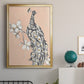 Peacock in Gold I - Modern Framed Canvas Print