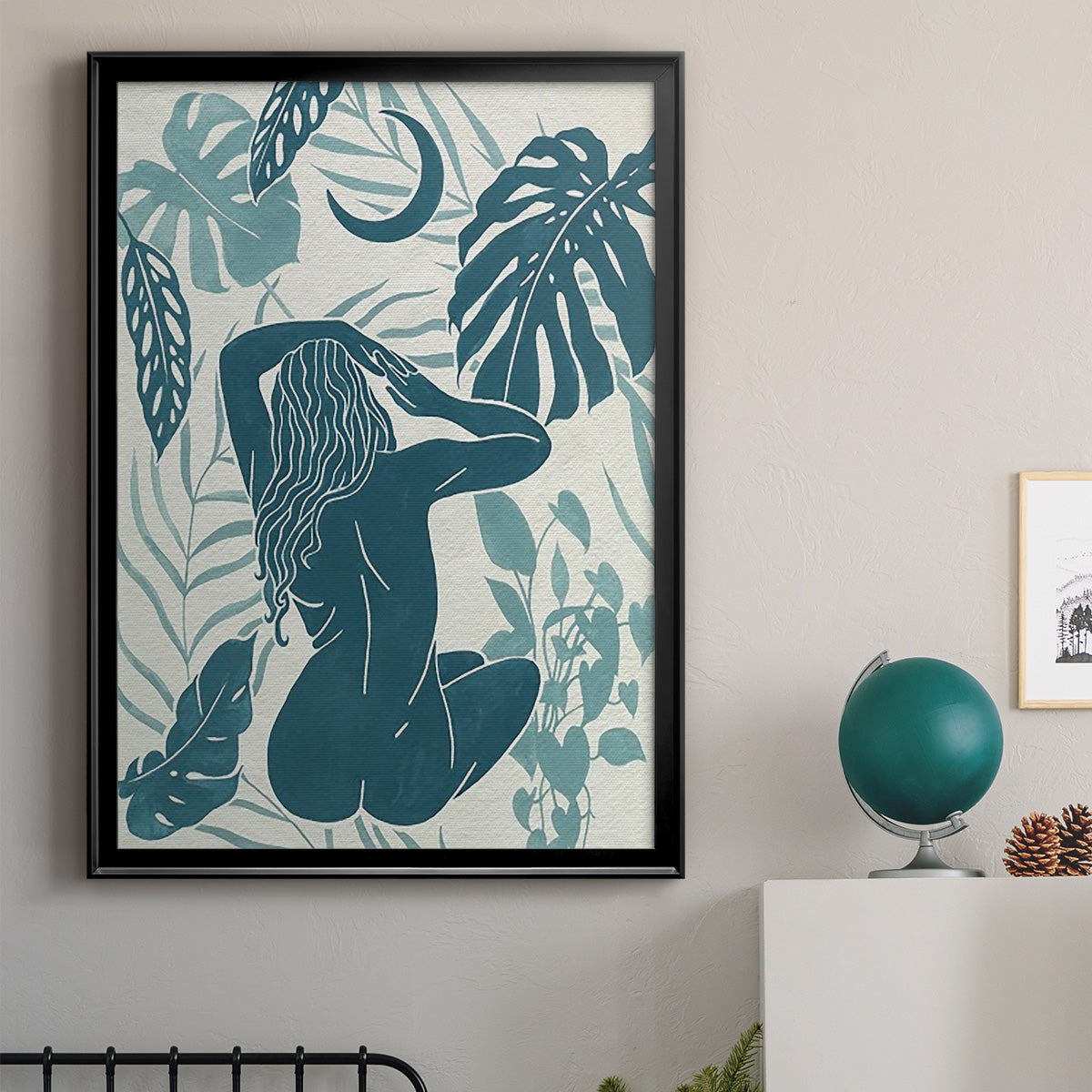 Moon Gazer IV - Modern Framed Canvas Print