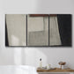 Three-panel canvas wall art featuring geometric abstract roadway motif, displayed in a bathroom above a bathtub.