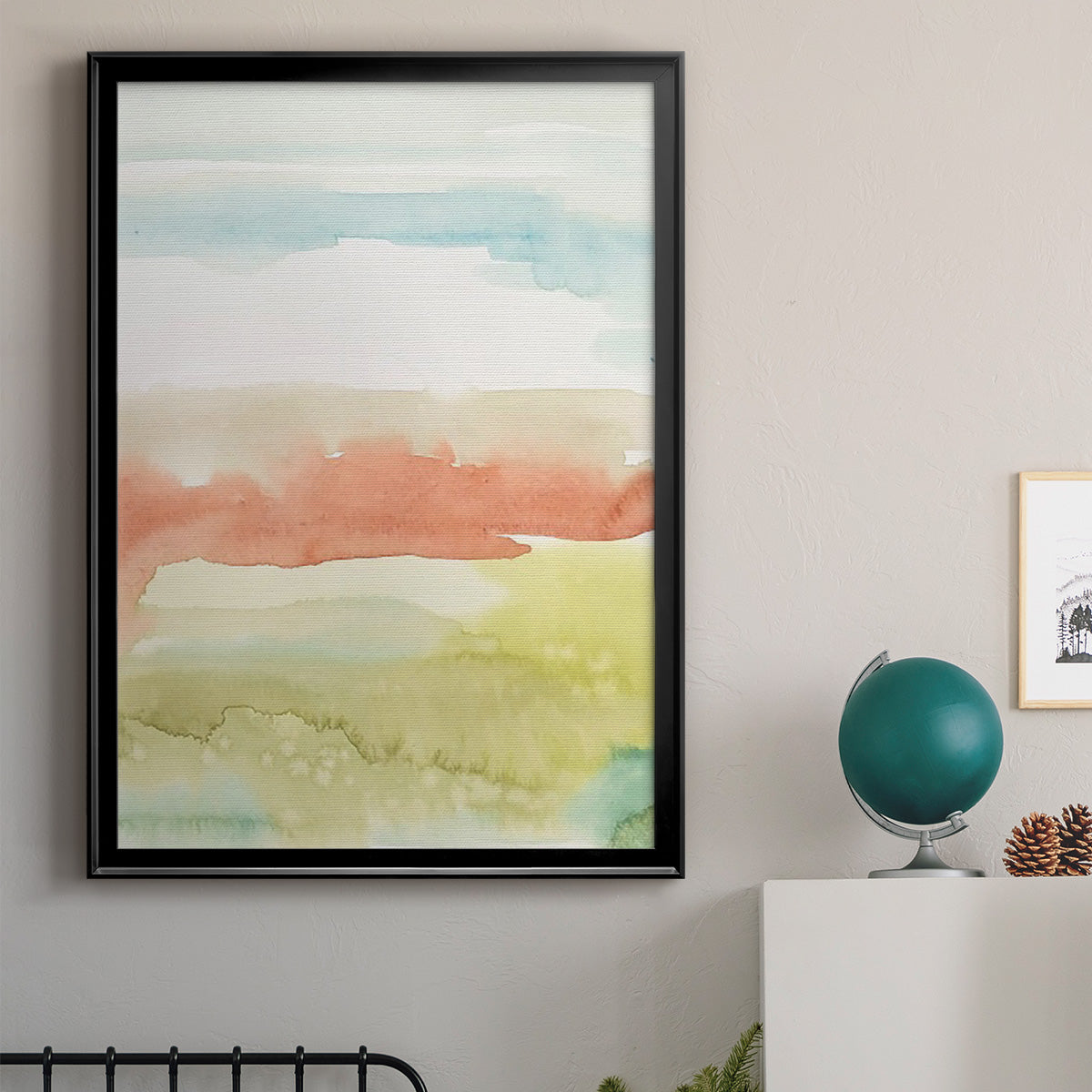 Blushing Sunrise II - Modern Framed Canvas Print