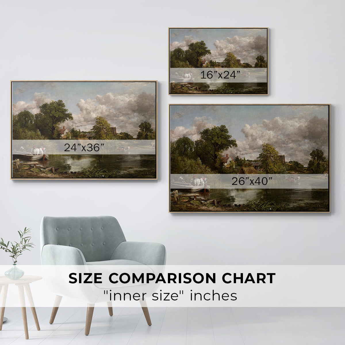 The White Horse, 1819 - Floater Framed Canvas Print