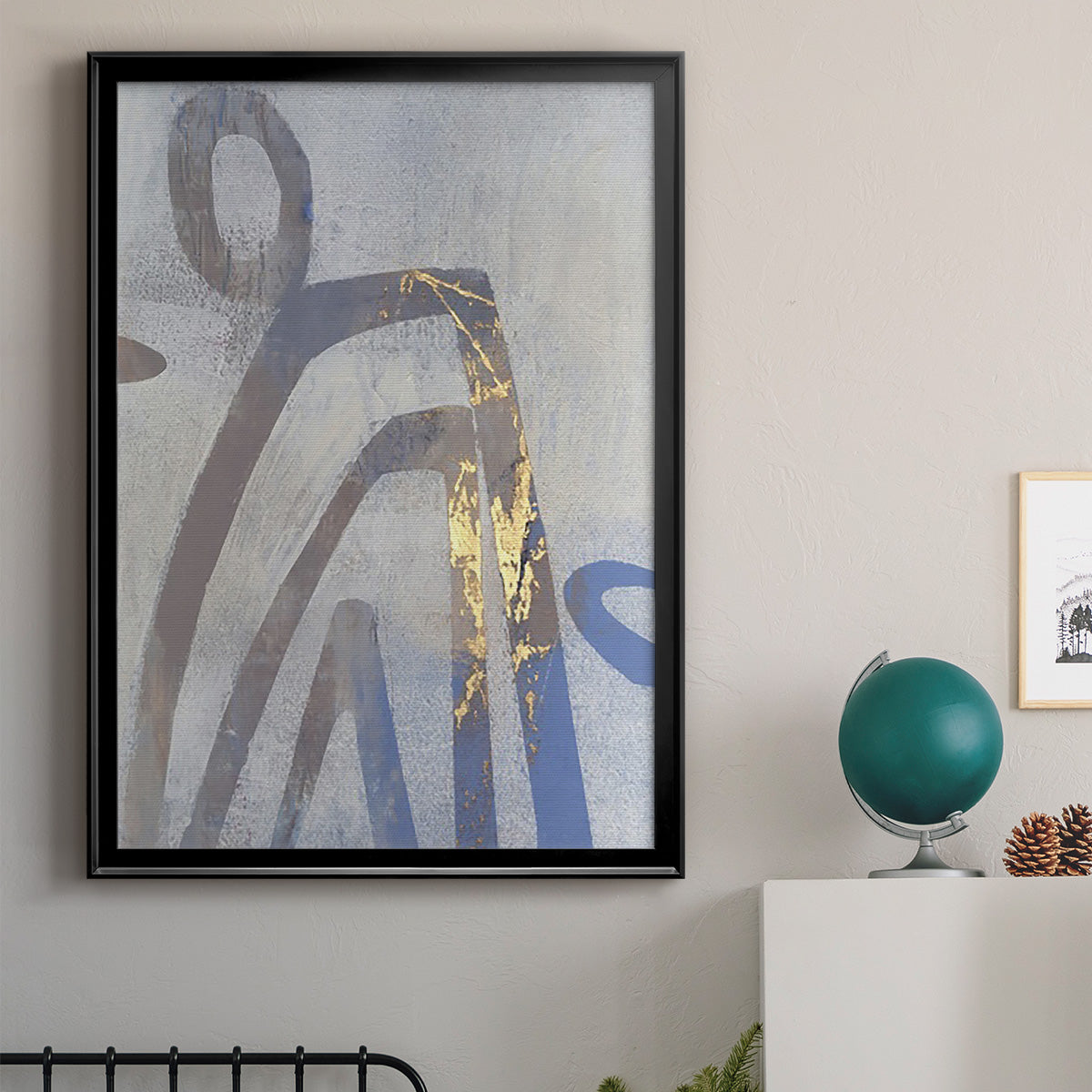 Linx II - Modern Framed Canvas Print
