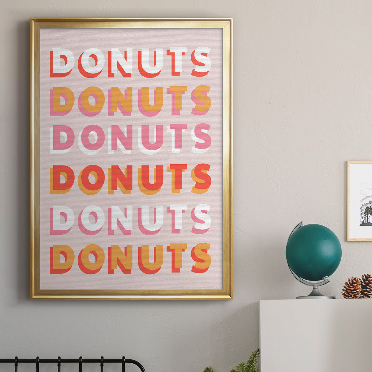 Donuts - Modern Framed Canvas Print