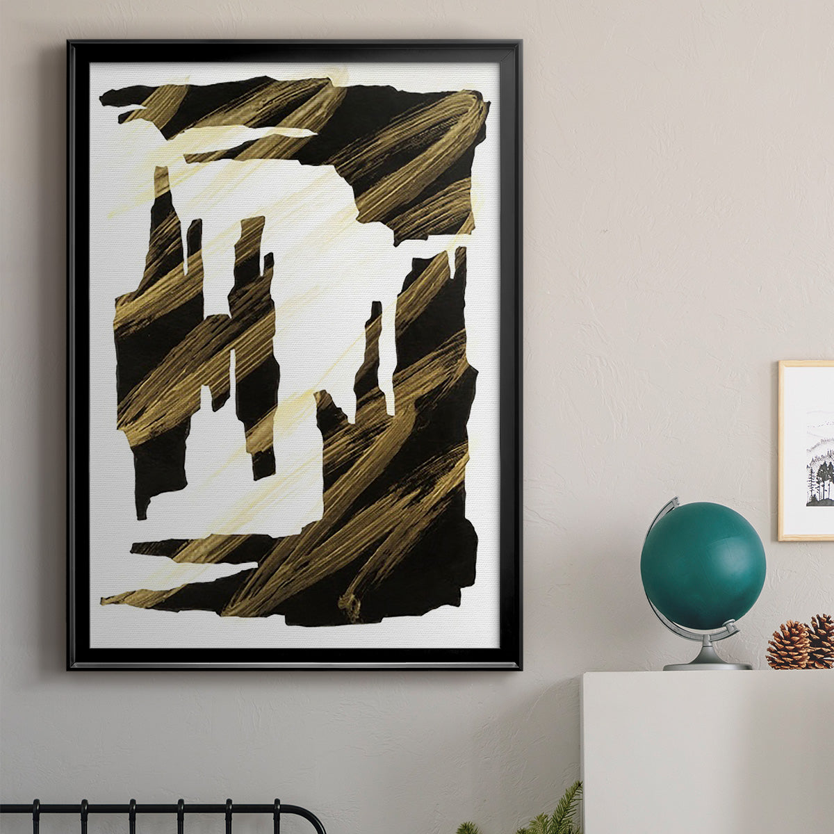 Onyx Obelisks II - Modern Framed Canvas Print