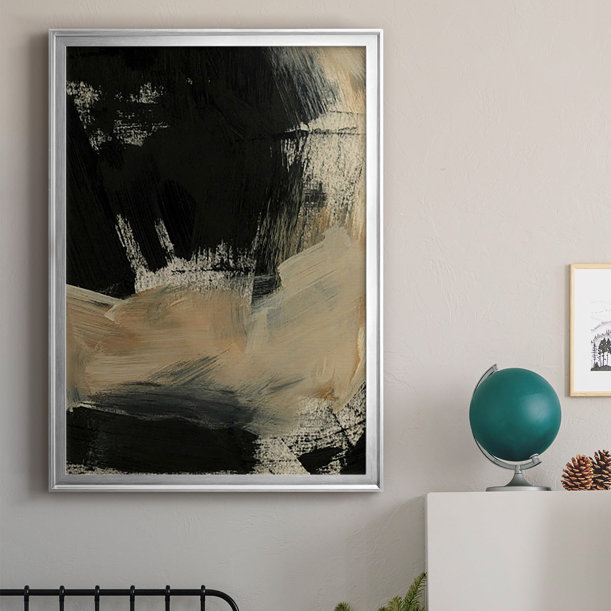 Baked Paintstrokes VI - Modern Framed Canvas Print