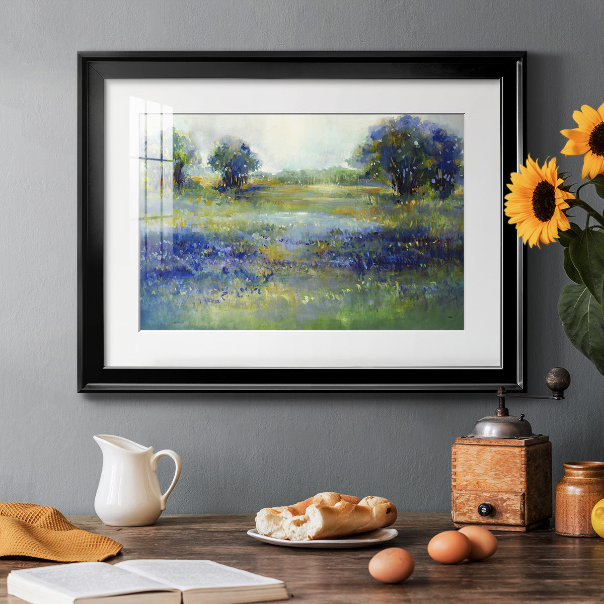 Wildflower View - Modern Framed Art Print