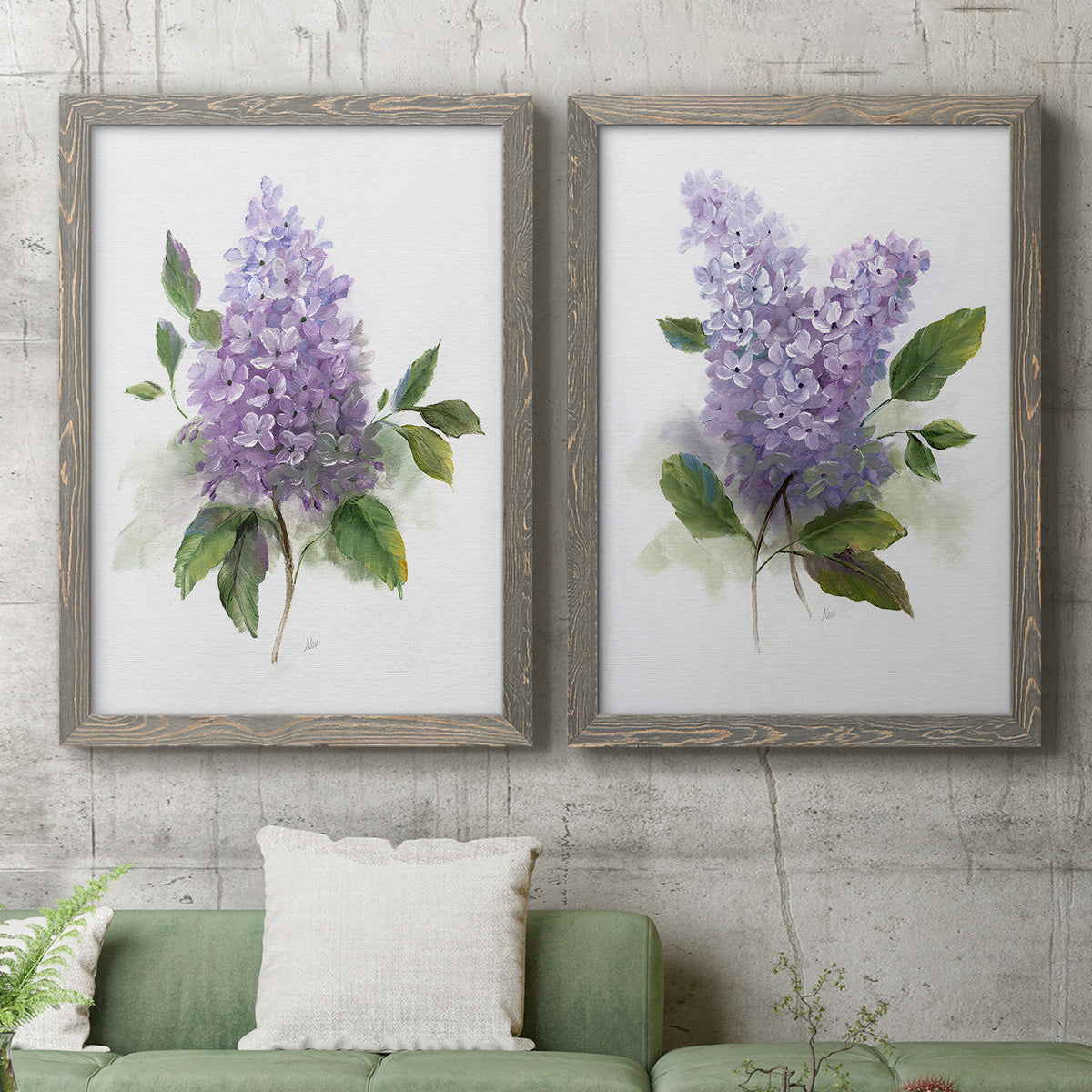 Lilac Romance I - Premium Framed Canvas 2 Piece Set - Ready to Hang