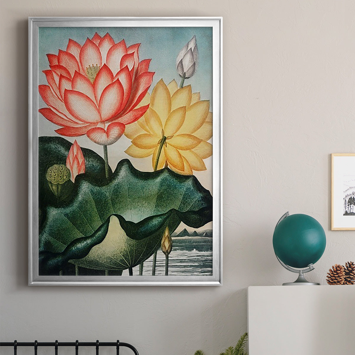 Temple of Flora V - Modern Framed Canvas Print