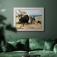 Impressionist nautical work scene by Édouard Manet in an ornate weathered white frame displayed in a dark-toned interior setting.