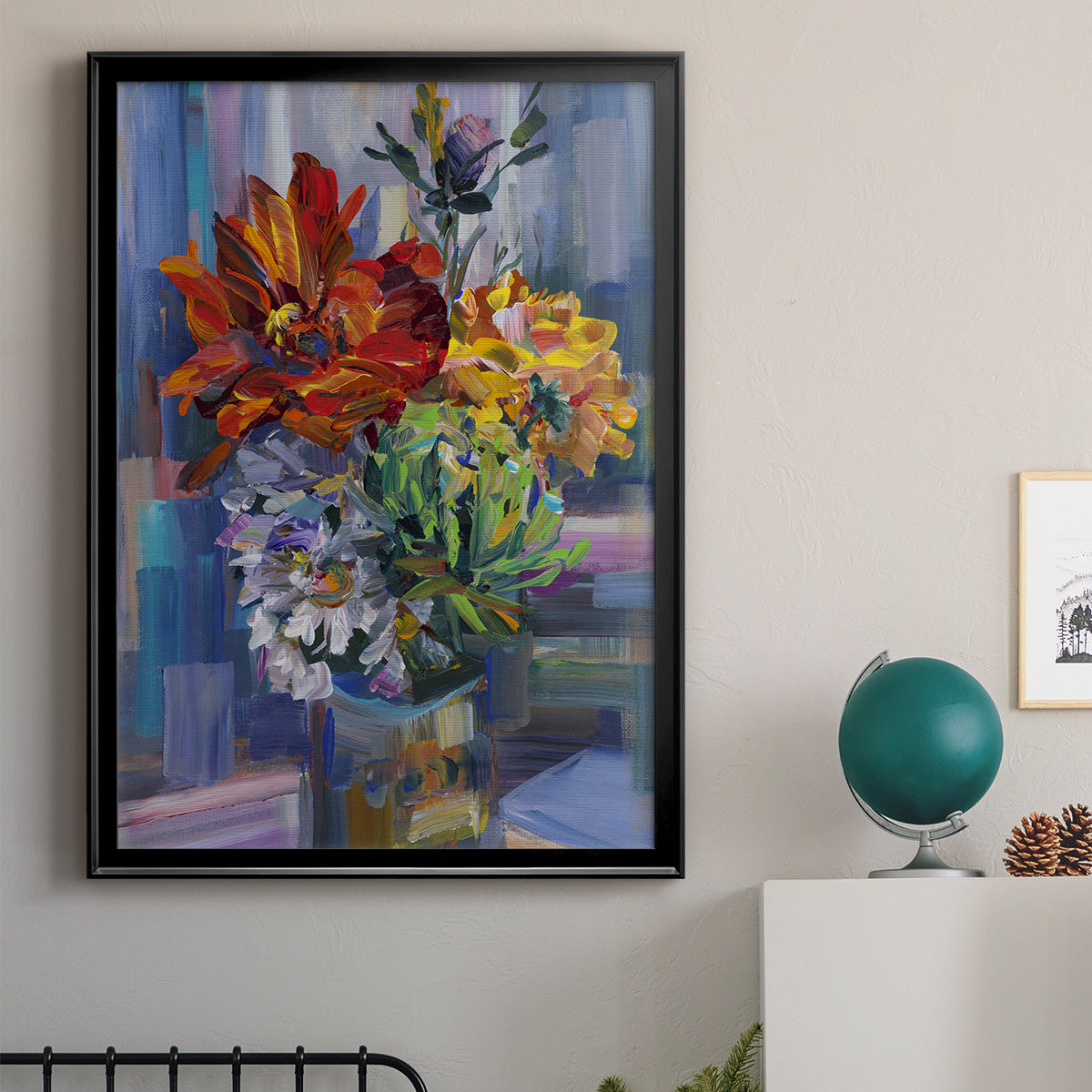 Modern Bouquet - Modern Framed Canvas Print