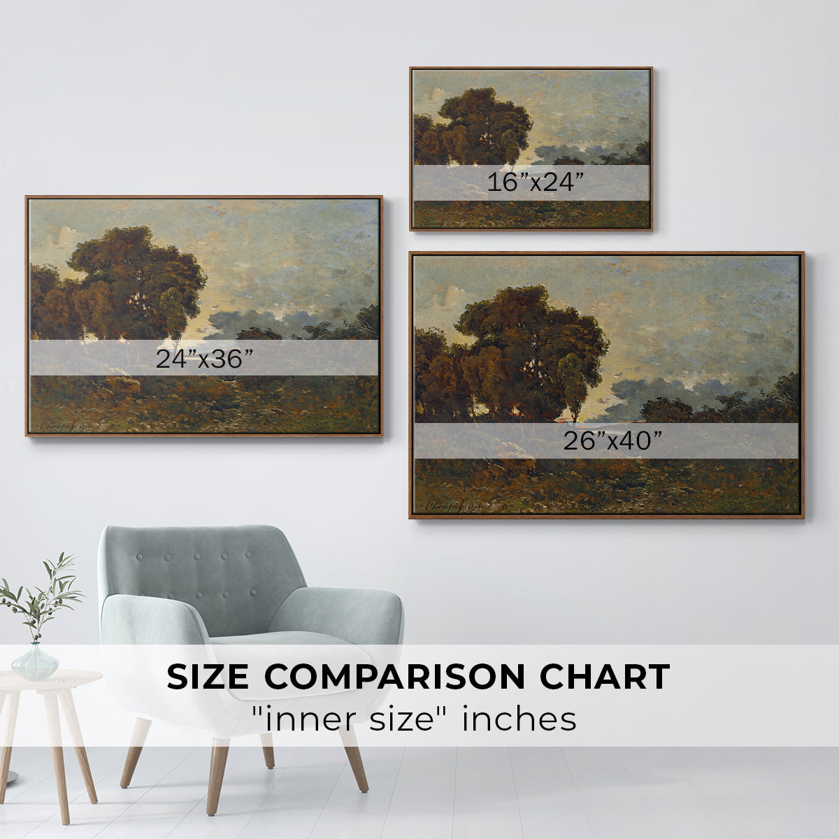 Sunset on the Allier (Soleil couchant sur l'Allier), 1904 - Floater Framed Canvas Print