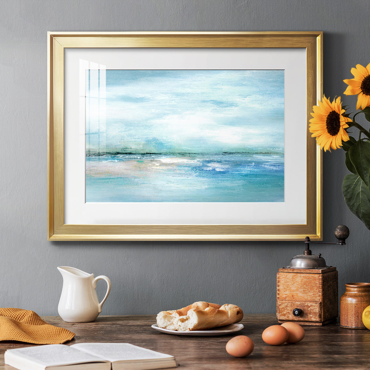 Silhouette Sunset - Modern Framed Art Print