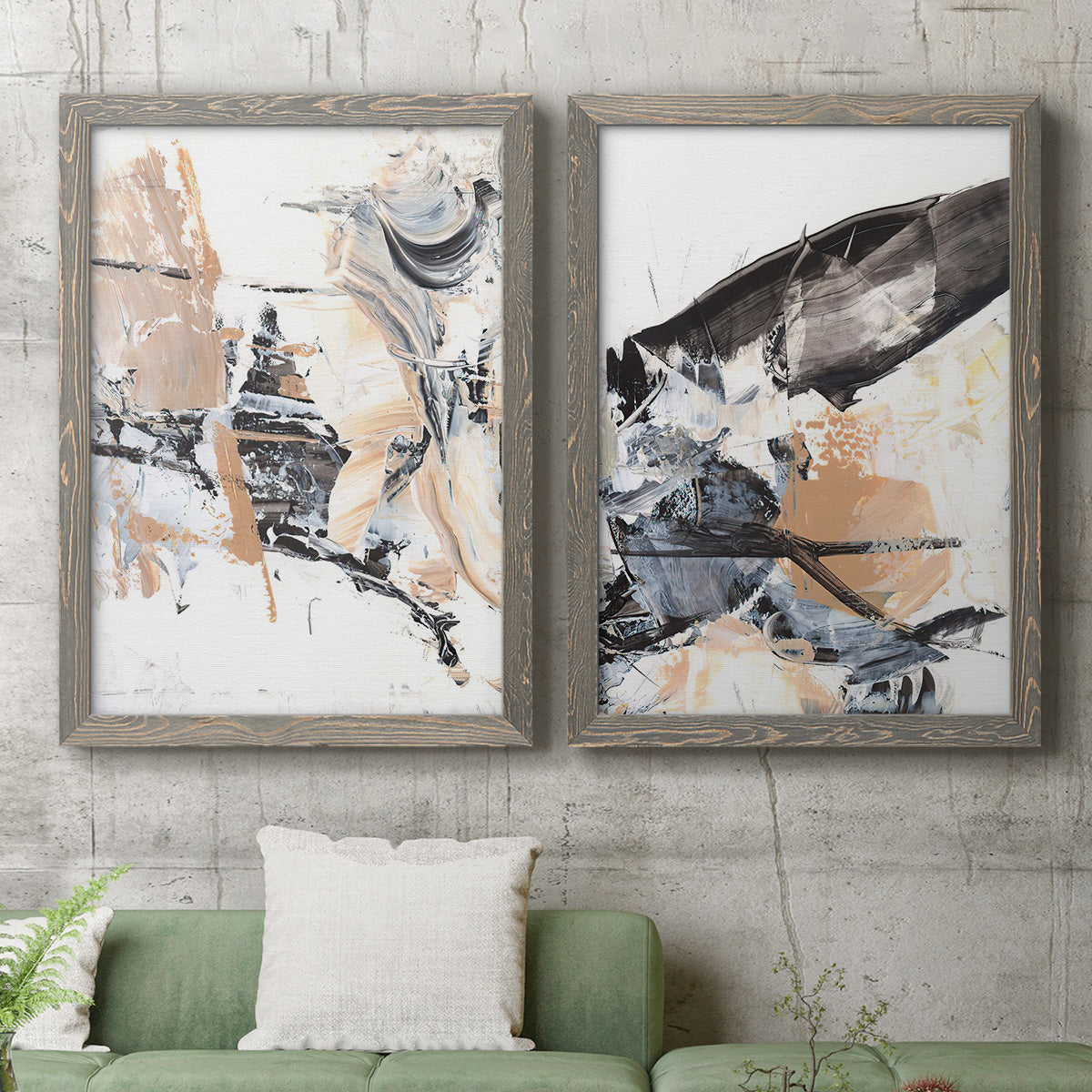 Ruckus III - Premium Framed Canvas 2 Piece Set - Ready to Hang