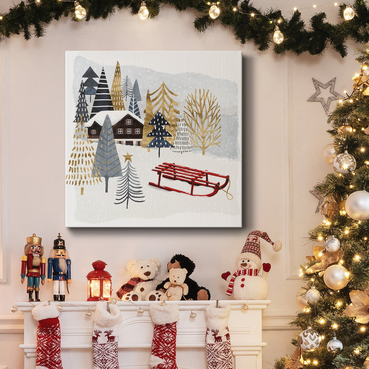 Christmas Chalet II-Premium Gallery Wrapped Canvas - Ready to Hang