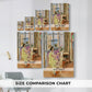 Size comparison chart for canvas art prints, showing multiple size options.