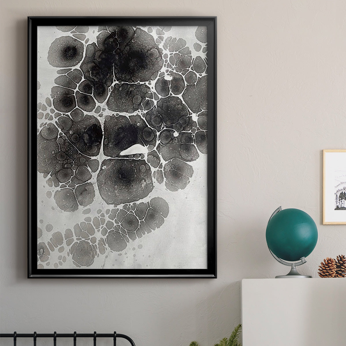 Marbling XII - Modern Framed Canvas Print