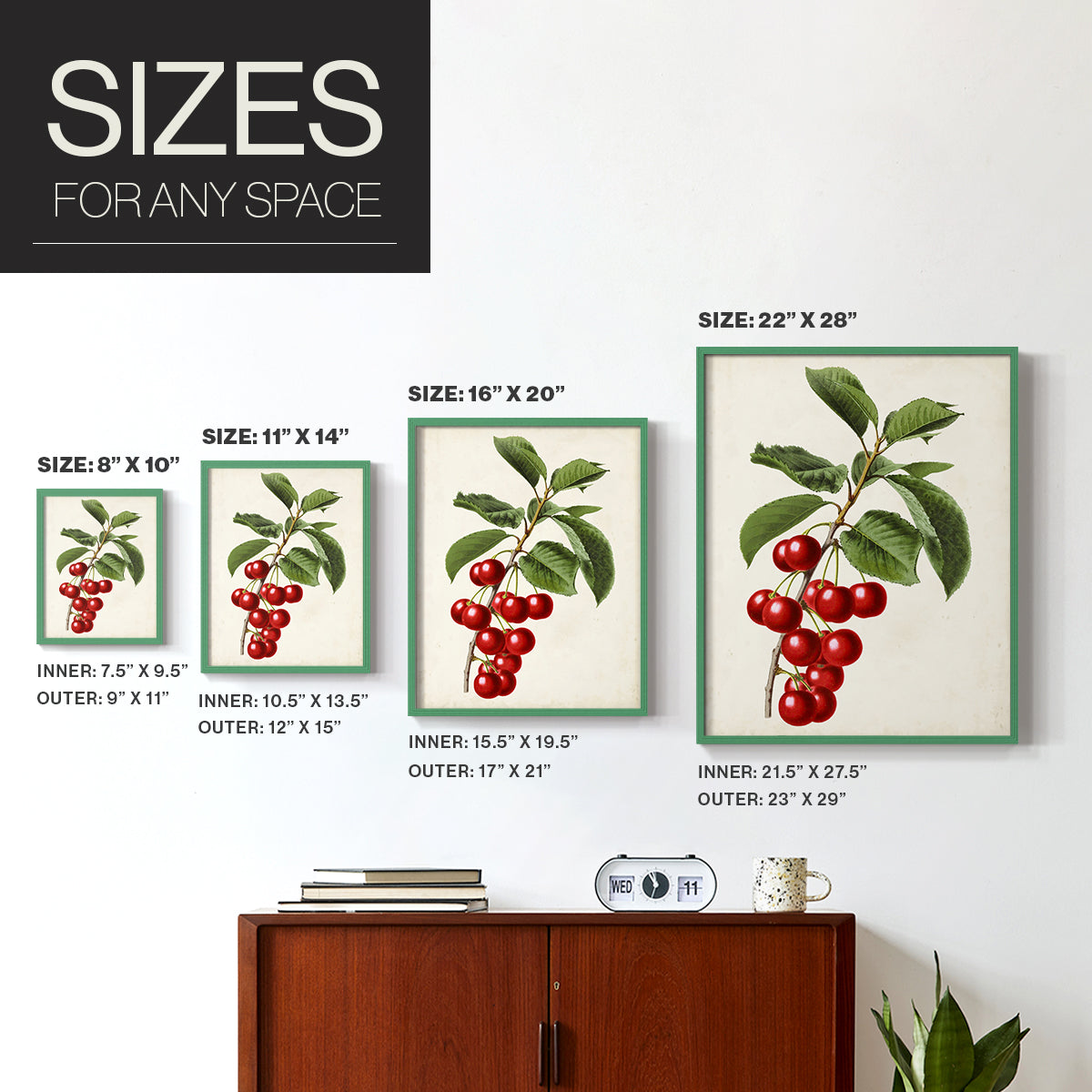 Antique Fruit II - Restickable Framed Art Print