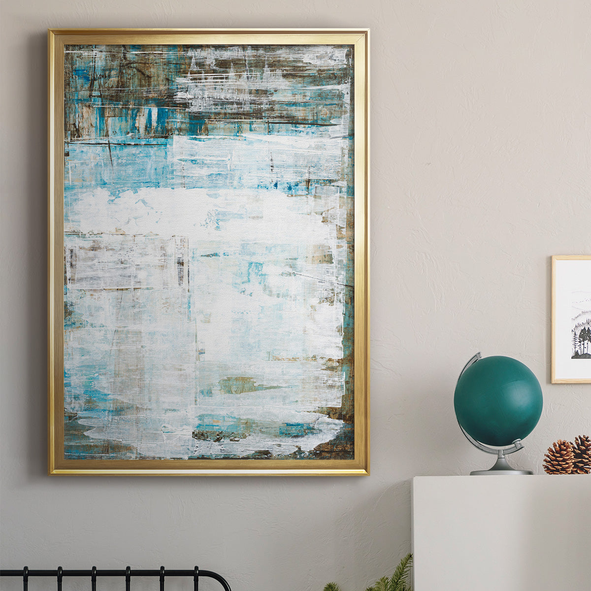 Beach Glass - Modern Framed Canvas Print