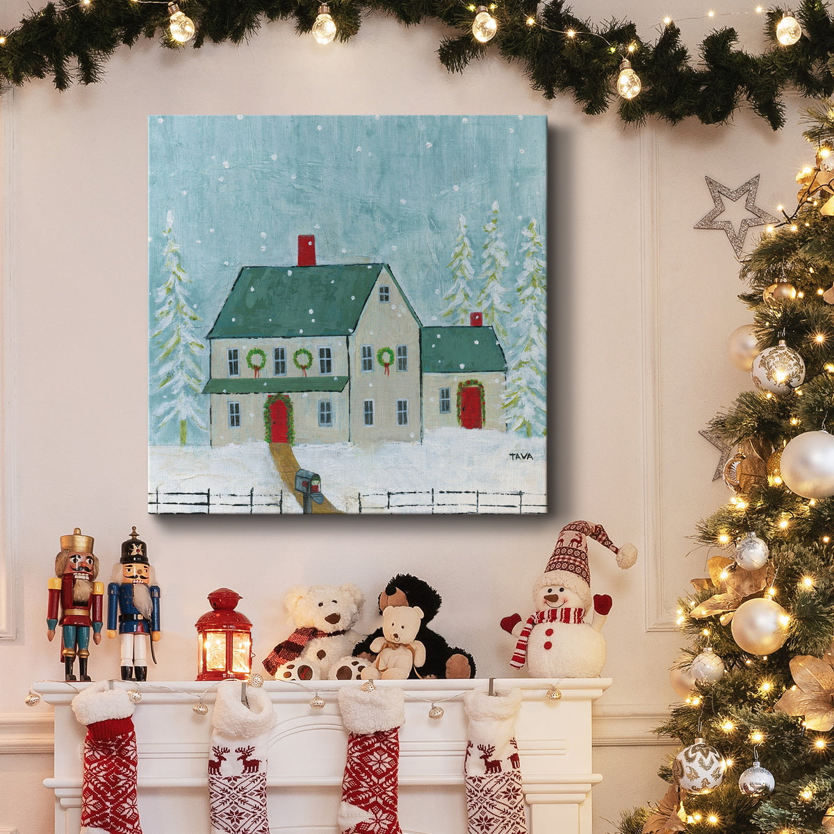 Home For Christmas-Premium Gallery Wrapped Canvas - Ready to Hang