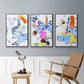 Evidence I - Framed Premium Gallery Wrapped Canvas L Frame 3 Piece Set - Ready to Hang