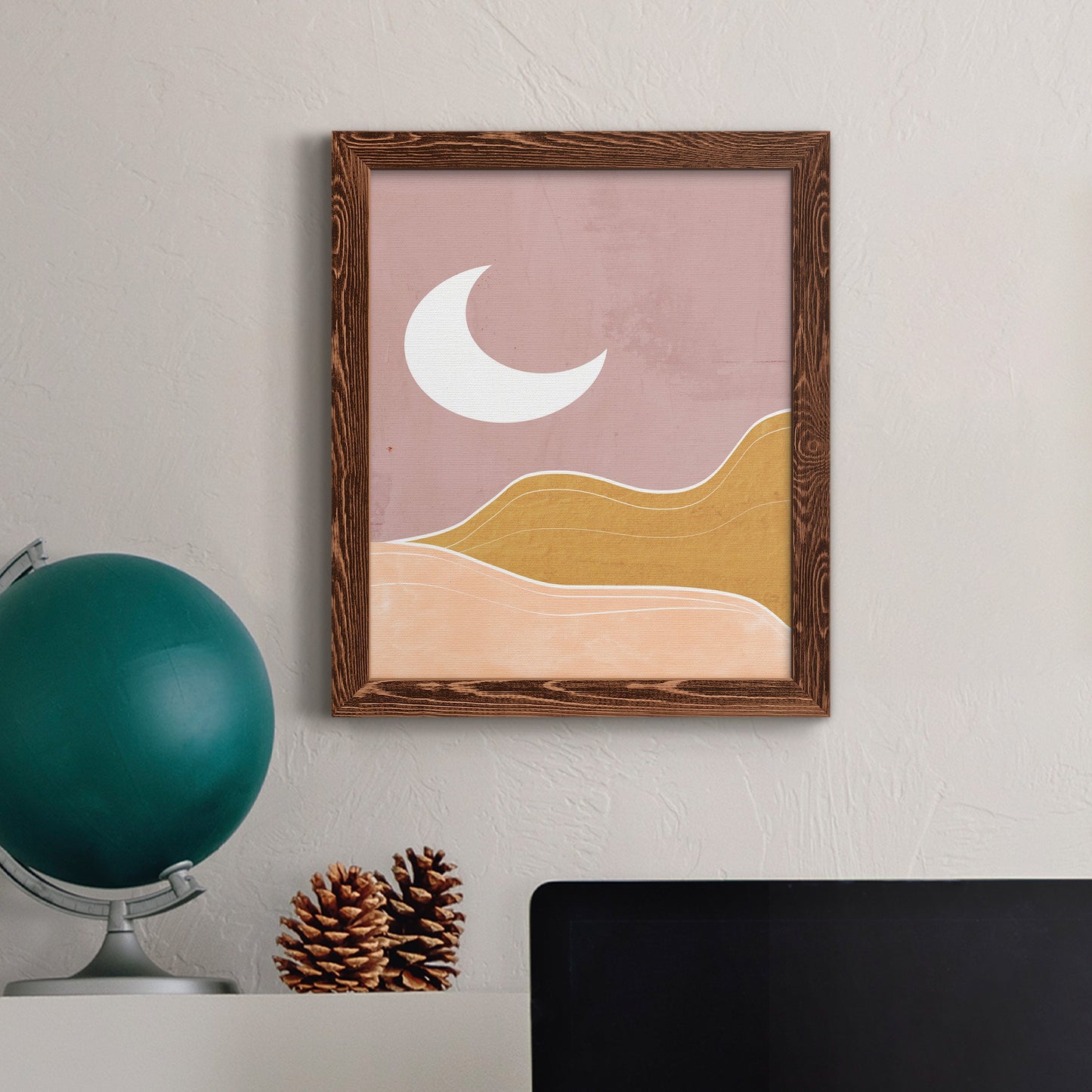 Sedona Moon - Barnwood Framed Canvas Print