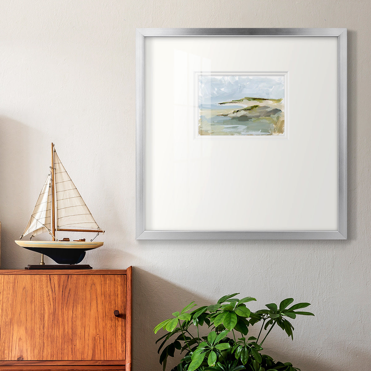 Sea Cove Impression I Premium Framed Print Double Matboard