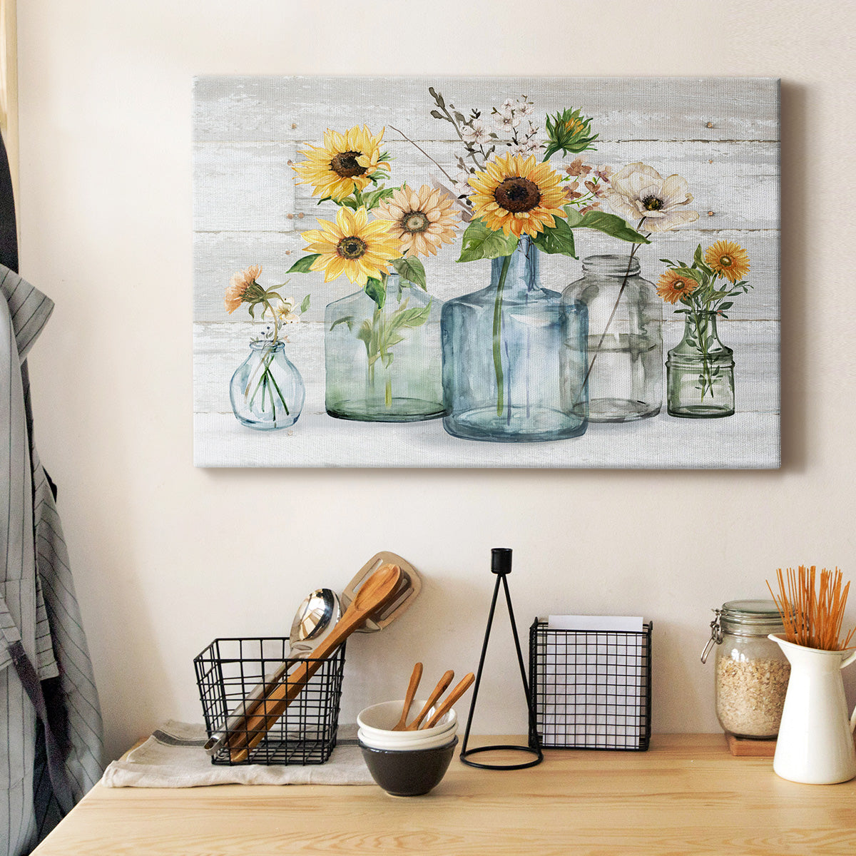 Sunflower Extravaganza Premium Gallery Wrapped Canvas - Ready to Hang