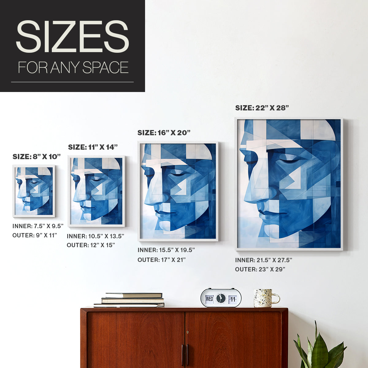 Abstract Series XXVIII - Restickable Framed Art Set