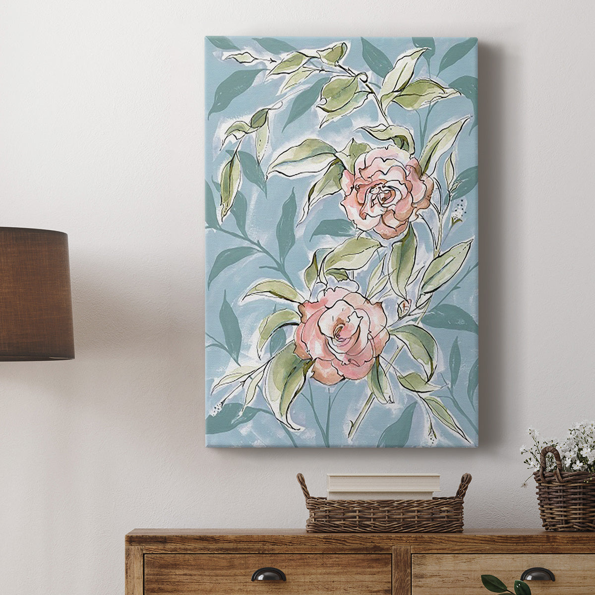 Faded Camellias II - Canvas Art Print