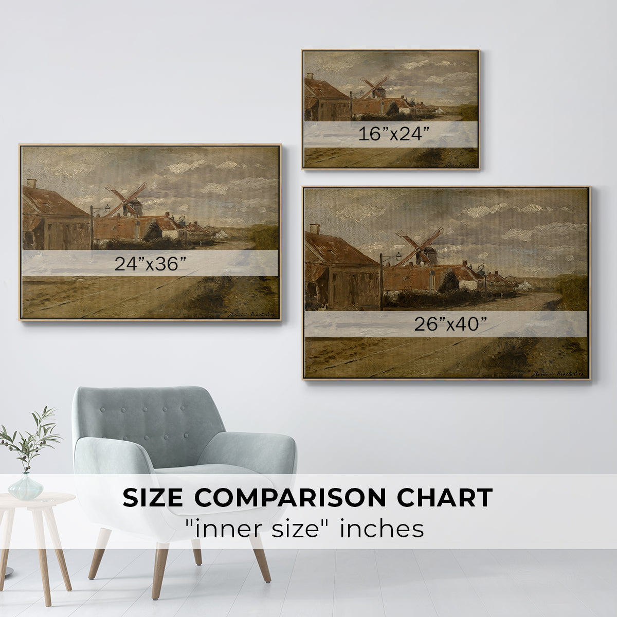 The Mill at Kiel, c. 1885-1888 - Floater Framed Canvas Print
