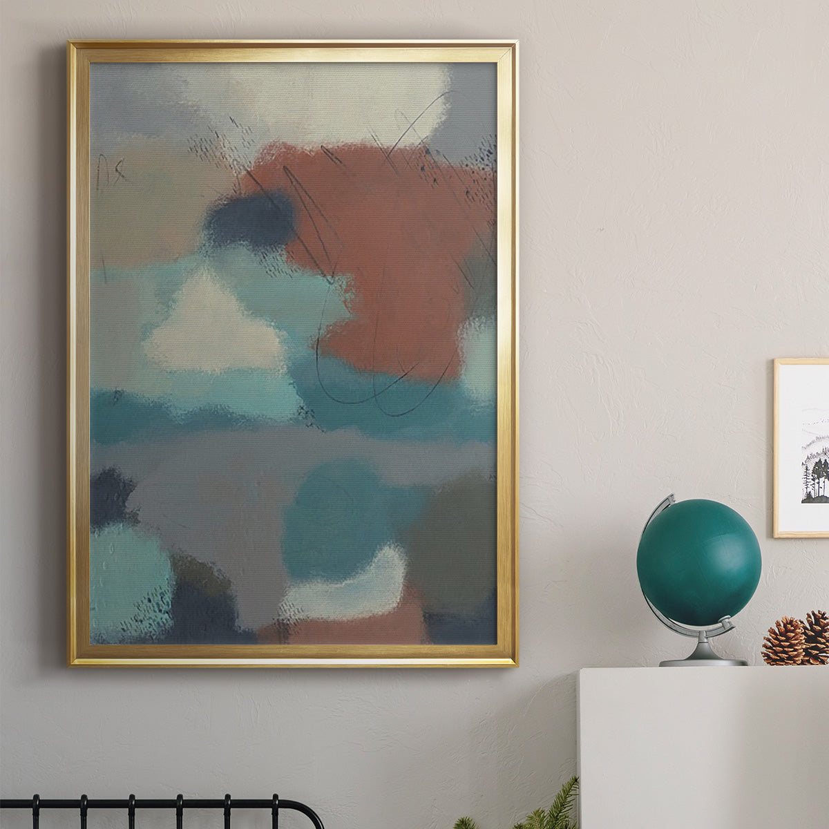 Floating By I - Modern Framed Canvas Print