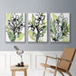 Tropical Sketchbook I - Framed Premium Gallery Wrapped Canvas L Frame 3 Piece Set - Ready to Hang