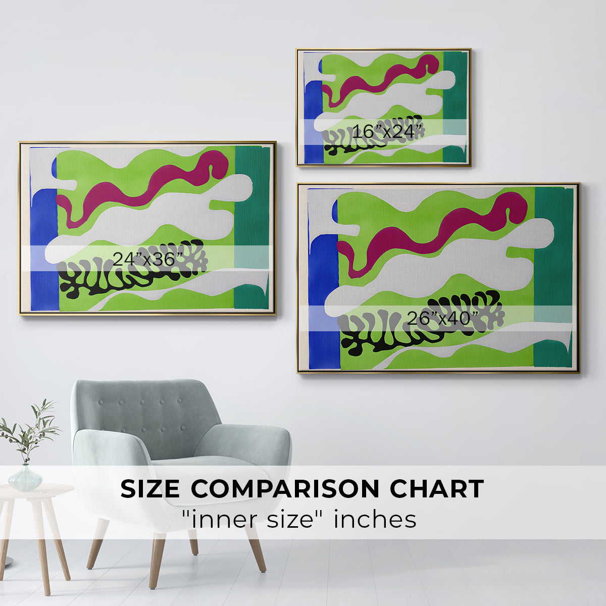 The Lagoon (Le lagon), from Jazz, 1947 - Floater Framed Canvas Print
