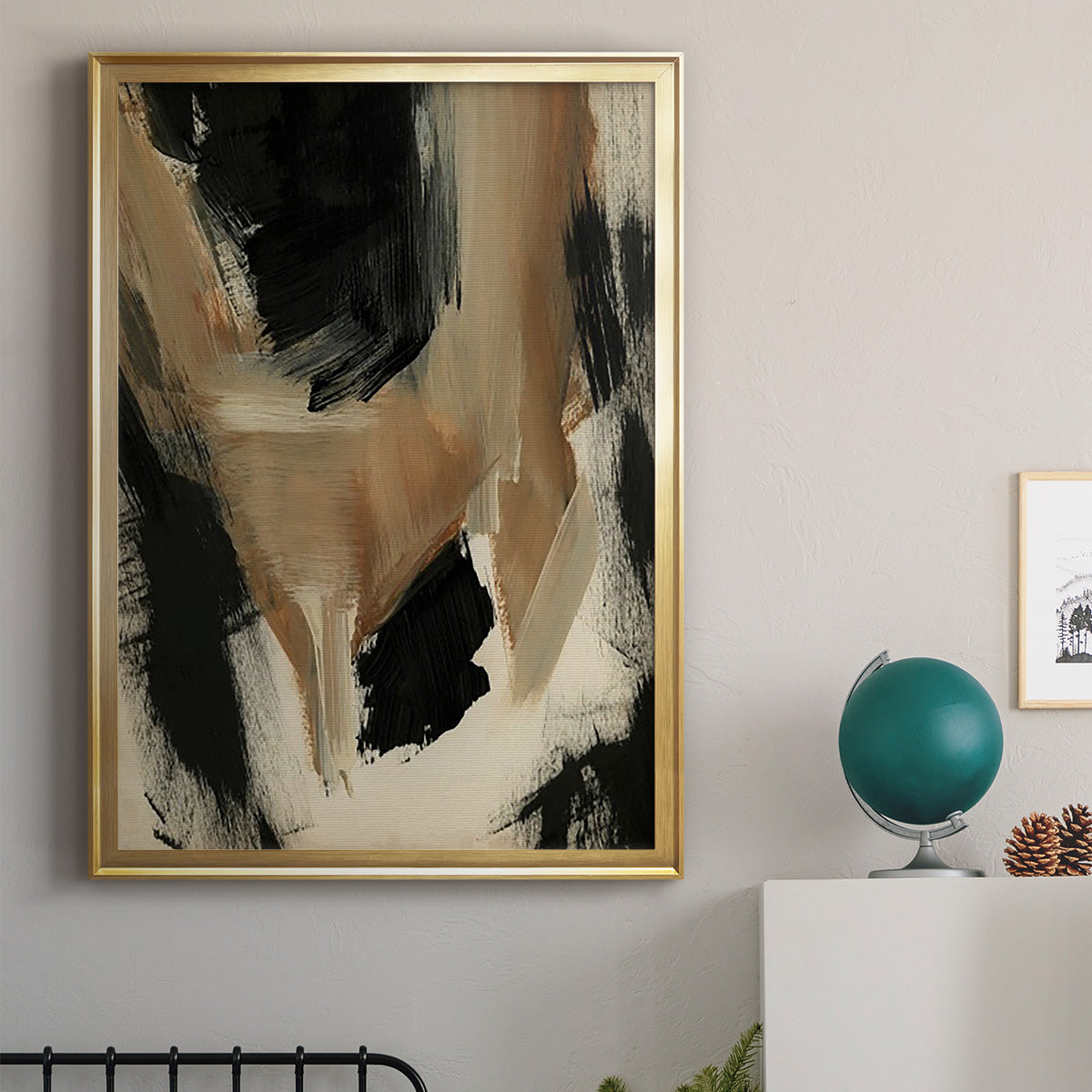 Baked Paintstrokes II - Modern Framed Canvas Print