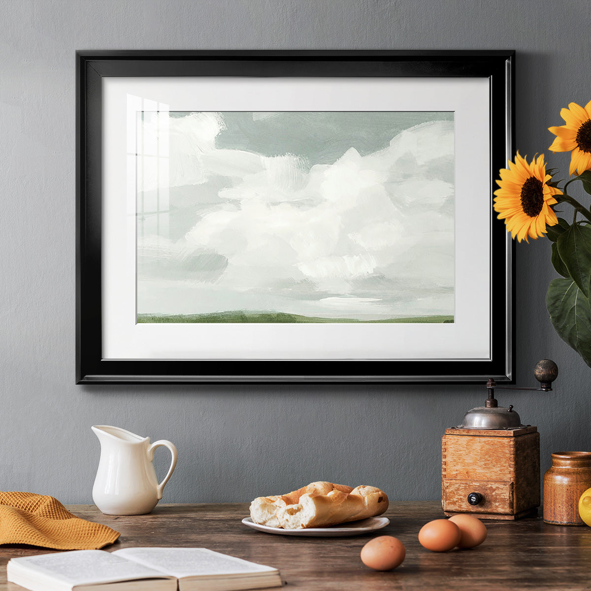 Gray Stone Sky I - Modern Framed Art Print