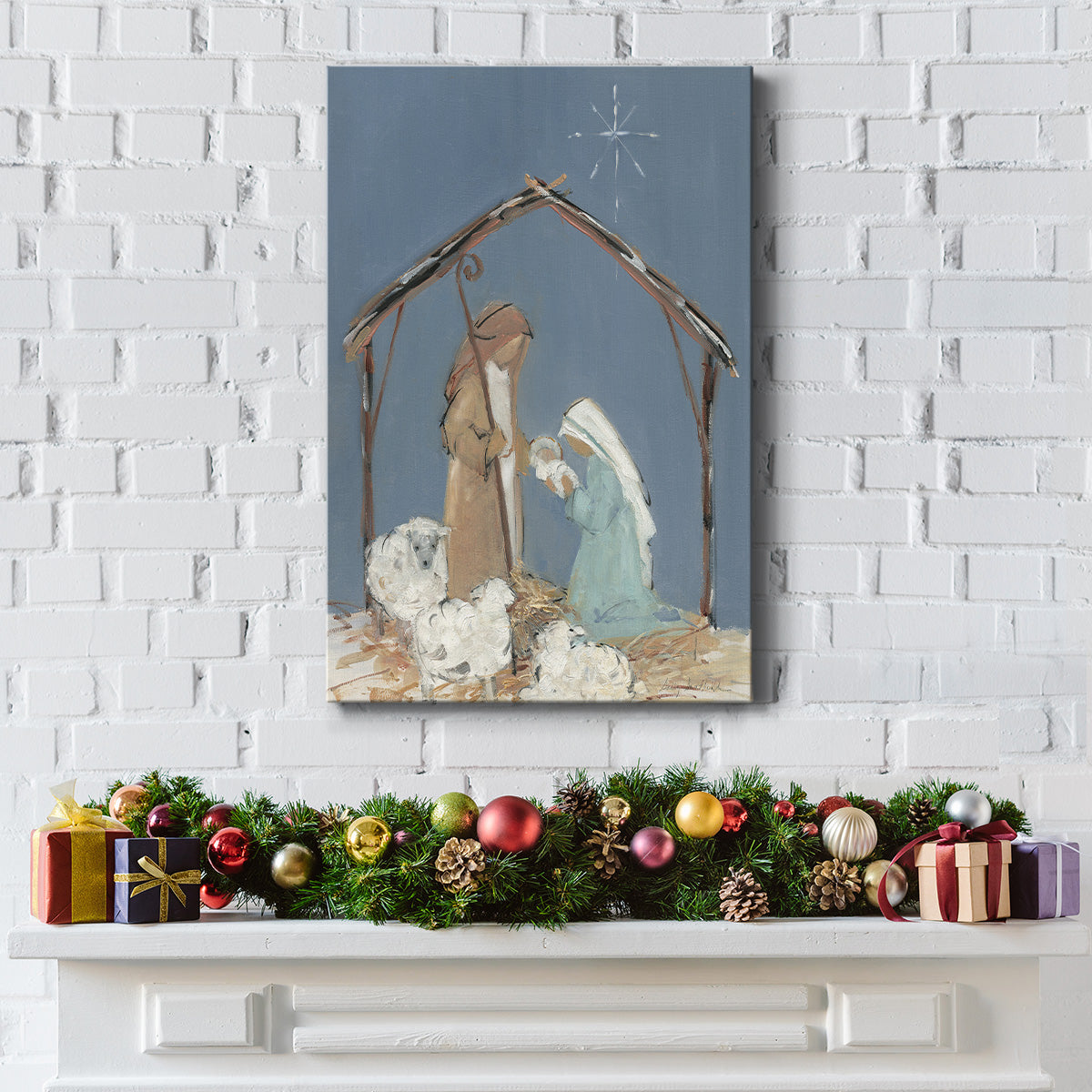 Twilight Nativity Family - Gallery Wrapped Canvas