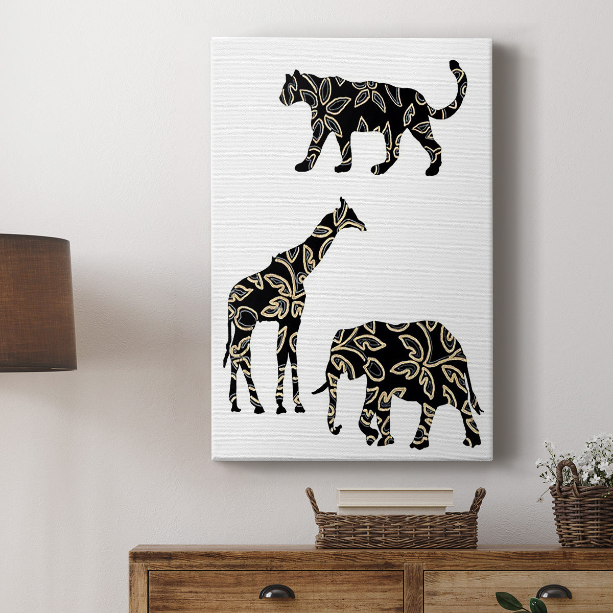 Ornamental Safari Animals III - Canvas Art Print