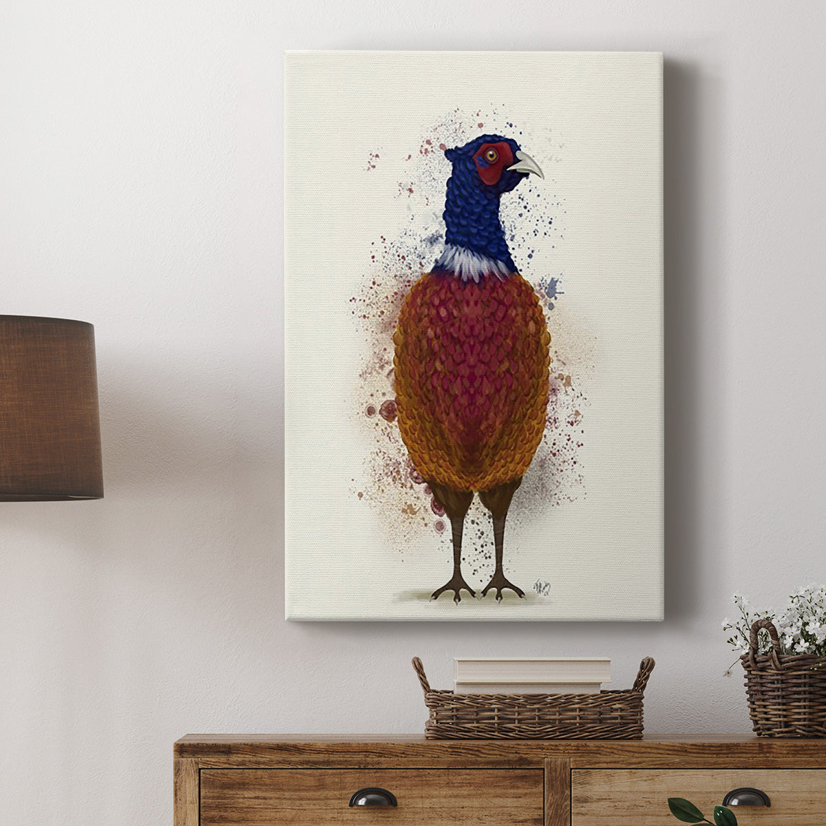 Pheasant Splash 3 Premium Gallery Wrapped Canvas - Ready to Hang