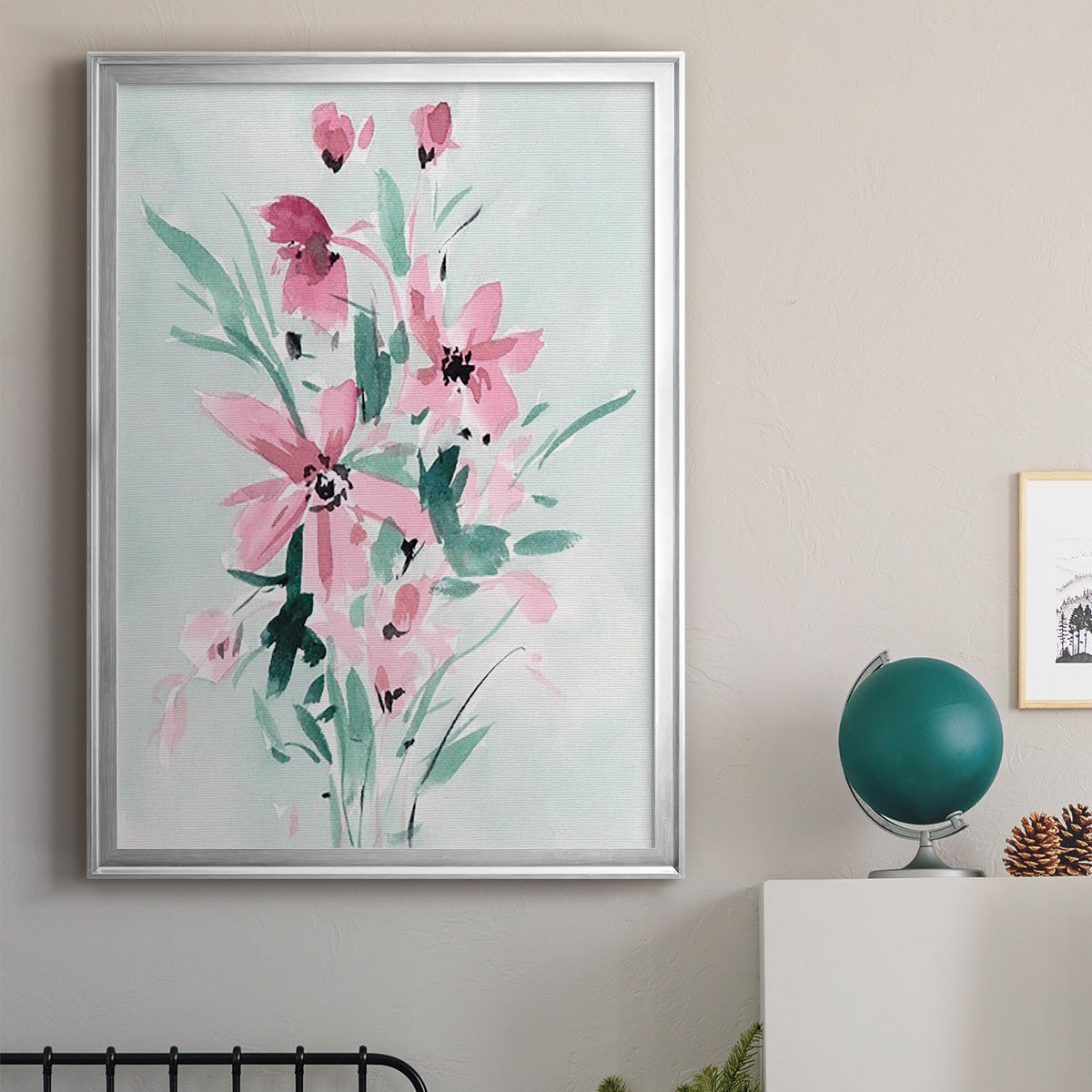 Posy Blooms II - Modern Framed Canvas Print