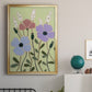 Woodblock Floral III - Modern Framed Canvas Print