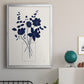 Indigo Sketch Bouquet I - Modern Framed Canvas Print