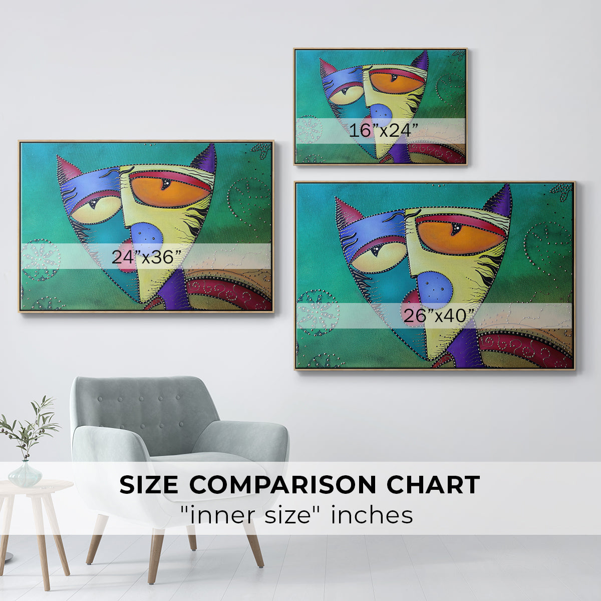 Celestial Cat - Floater Framed Canvas Print