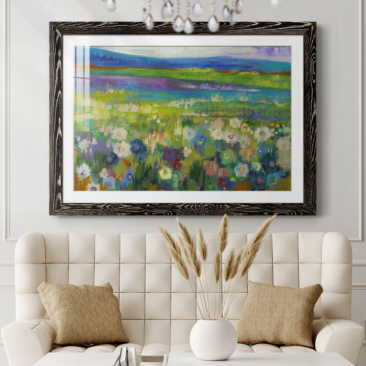 Flowerfields-Premium Framed Print - Ready to Hang